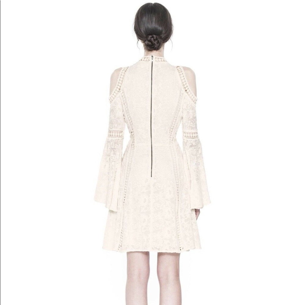 Alice + Olivia Enya Cold Shoulder Lace Dress - Picture 3 of 7